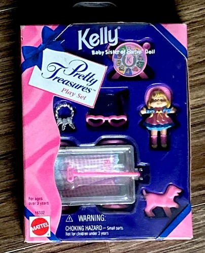 Vintage 1996 Mattel Barbie Kelly Pretty Treasures Play Set NOS 16331