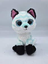 TY Beanie Boos ATLAS Chevron Fox 7" Plush Toy Stuffed Animal Aqua Blue 2021