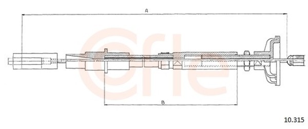 Cofle Kupplungsseil Kupplungszug 10.315 FüR 14 Vw Caddy Golf 17 16 Jetta 155 1-image