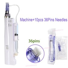 Facial Beauty Micro Pen Tool With 10 Pieces 36 Pin Replacement Cartridge Heads