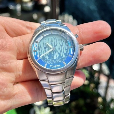 Fossil Big Tic Blue Flame Analog-Digital Men's Watch Used