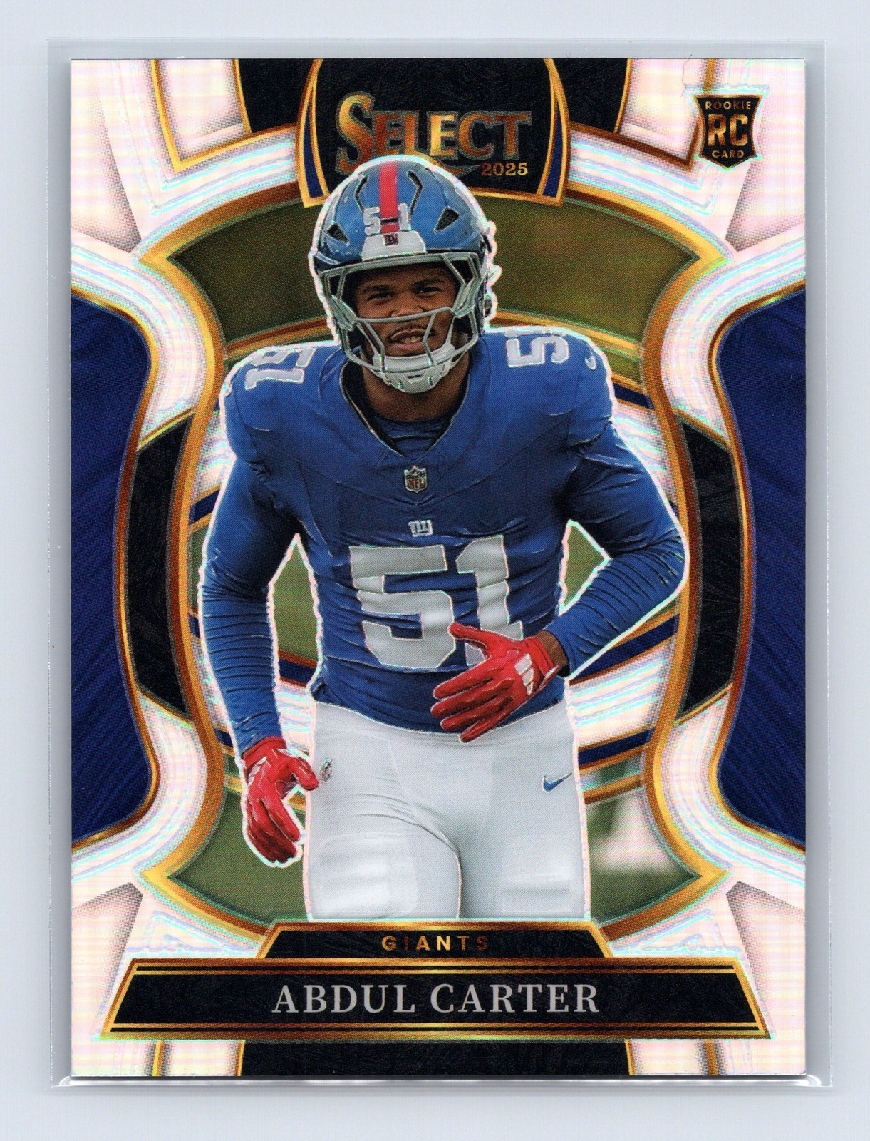 Abdul Carter New York Giants 2025 Panini Select #95 Silver Prizm