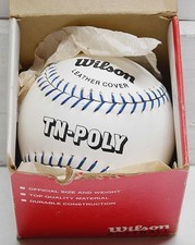 Vintage Wilson TN-POLY A9066 Poly Core Softball Leather Cover Haiti 1990's era