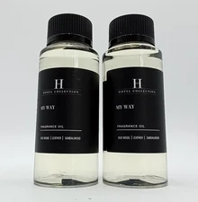 Lot of 2 My Way Hotel Collection Fragrance Oil Oud Wood/Leather/Sandelwood 120mL