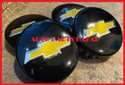 4x 83mm Gloss Black YELLOW Wheel Center Caps Fits Chevy Silverado Suburban Tahoe