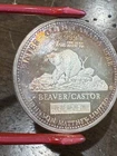 1982 Canada Vintage Johnson Matthey 1 Oz Silver Proof Medal- Beaver RARE