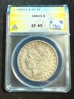 1883 S MORGAN DOLLAR ANACS XF 45 (EF 45)