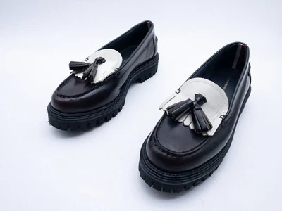 TOMMY HILFIGER Slipper Mocassin Femme Cuir Multicolore Taille 39 EU - Photo 1/4