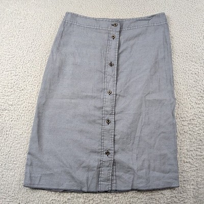 Martin Margiela MM6 Skirt Womens 40 Gray Lightweight Sheer Cotton Italy Mini