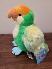 Ganz Webkinz Pájaro de Peluche Periquito HM354 Verde Amarillo, Peluche de 8 pulgadas Nuevo con Etiquetas