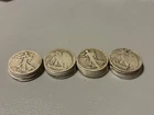 20 Walking Liberty Half Dollar Lot - Cull Slick No Date 90% Silver $10 FV Roll
