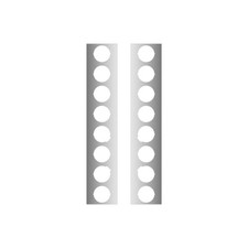 Trux Peterbilt 389 15in Premium Rear Air Cleaner Light Bar w/8 X 2in Light Holes