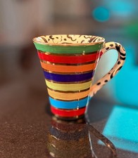 Mary Rose Young ‘Striped’ Handpainted Mug 