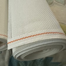 Zweigart Blank Mono Deluxe 13 Mesh Needlepoint Canvas 36  By 40  Orange Selvedge