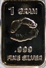 1 Gram .999 Fine Silver Art Bar Ingot. Hot Lips. Fun & Unique Way To Invest.
