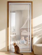 BFNN Cat Screen Door, Extra Tall Cat-Proof Mesh Gate, Fit Door Size 32'' x 80