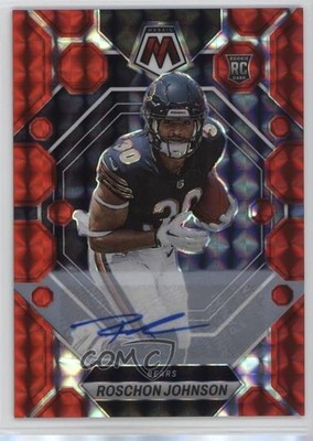 2023 Panini Mosaic Rookies Red Prizm 109/199 Roschon Johnson Rookie Auto RC 0rd2