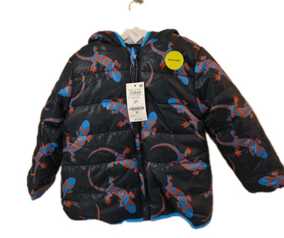 Epic Threads Boy's  Gecko Print Reversable Puffer Jacket Sz 3T   NWT MSRP $48