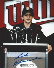 LUKE EDWARDS SIGNED AUTHENTIC 'LITTLE BIG LEAGUE' 8x10 MOVIE PHOTO G w/COA PROOF