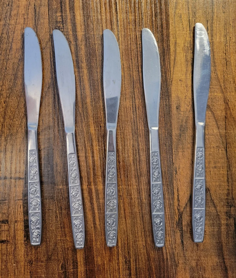 Juego de 5 cuchillos Oxford Hall de acero inoxidable para mantequilla Grenoble OXHGRE Foto 2 de 4