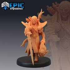 Elf Paladin DnD Miniatures Fantasy Tabletop Gaming Tabletop Miniature