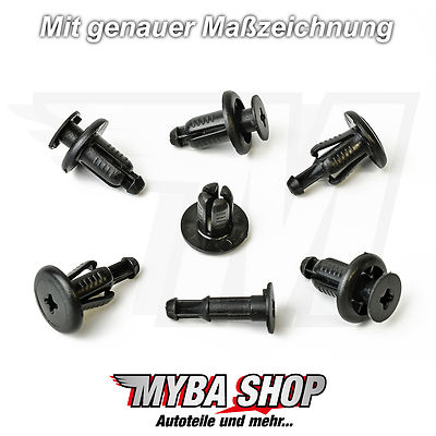 HONDA Paraurti Clip spingere Rivetto di fissaggio Fissaggio 10mm Foro