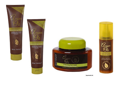 Moraccon Arganöl Shampoo Conditioner & Haarmaske & Hitzeabwehrspray 