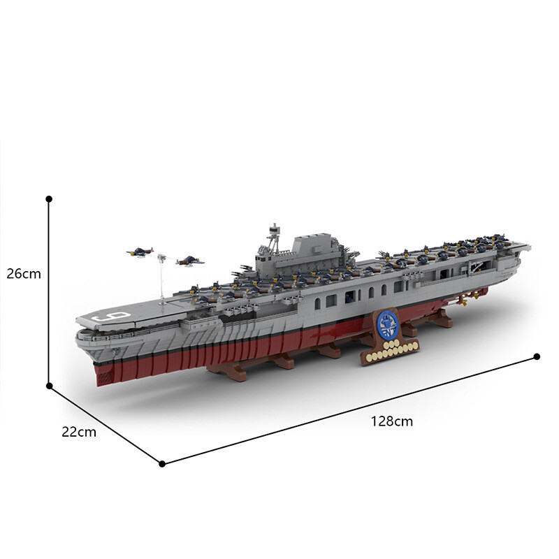 The USS Enterprise CV-6 Aircraft Carrier Building Blocks Ship Boat