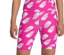 The North Face Girls Pink/White Printed Bike Shorts Size XL 18 ,Retail 40