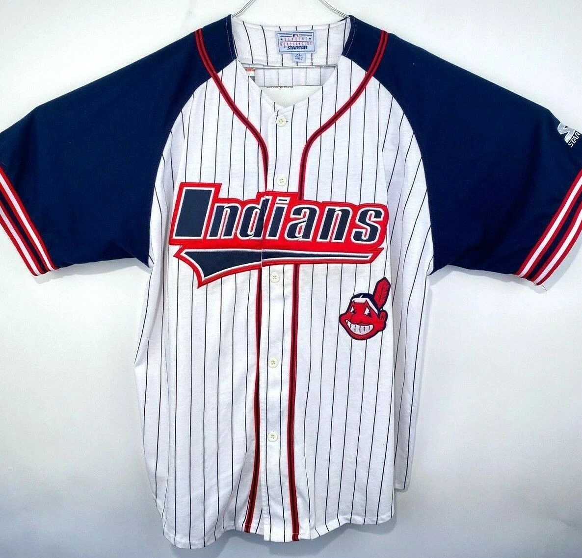 VIntage Starter Cleveland Indians Baseball Jersey XLarge