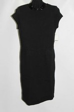 New Bar III Women's Size Large Anthracite Black Cap Sleeve Bodycon Dress