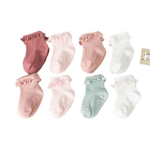 Solid Color Baby Socks Nonslip Floor Socks Fashion Newborn Stockings