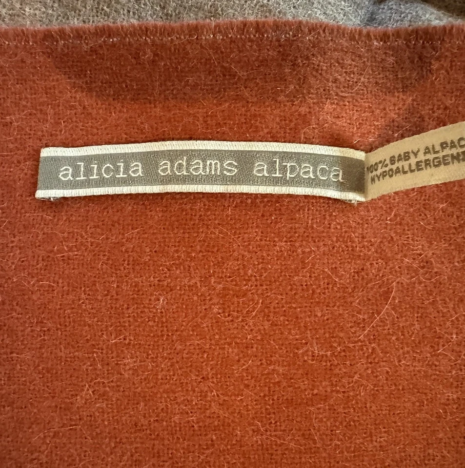 Bufanda de alpaca 100 % bebé Alicia Adams ~ color rojo topo dos tonos 12x32 Foto 4 de 4