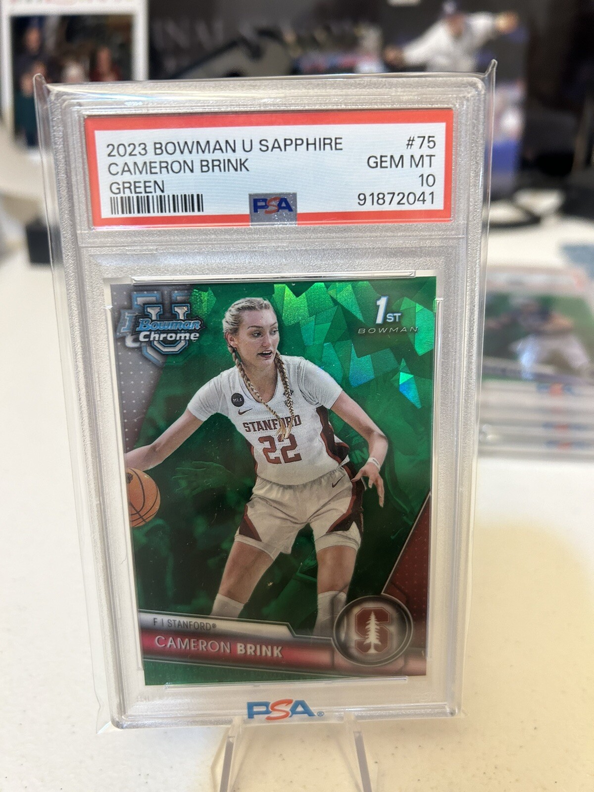 2023 Bowman Chrome U Cameron Brink  #75 Green Sapphire /99 PSA 10 Pop 7 🔥