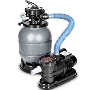 tillvex Pompa Filtro Piscina Portata Pompa a Sabbia 10 m³/h Grigio