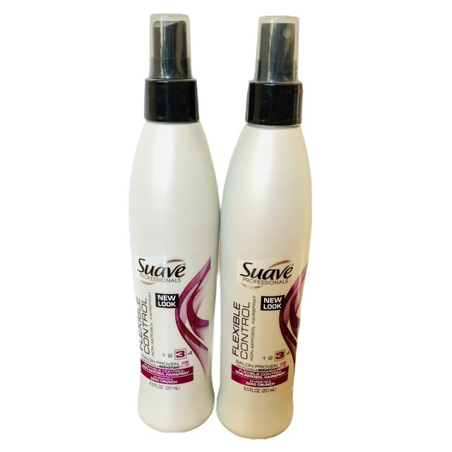 NEW 2x Suave Professionals Flexible Control NonAerosol Hairspray Level