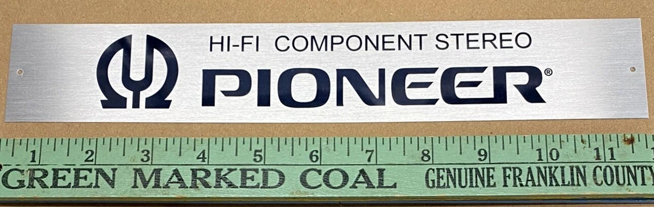 Pioneer Hi-Fi Component Stereo Sign - Custom Silver Aluminum - product detail image 1