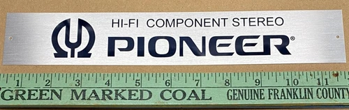 Pioneer Hi-Fi Component Stereo Sign - Custom Silver Aluminum - product listing photo