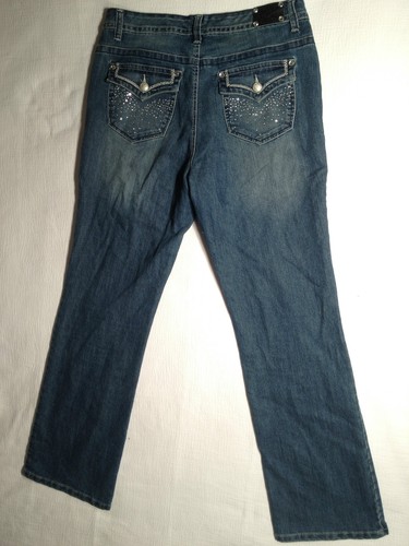 EUC - RRP $299 - Womens Beautiful STYLE & CO. Premium 'Curvy Fit Boot Cut' Jeans - Picture 5 of 12