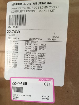 COMPLETE ENGINE GASKET KIT COMETIC C7439 KITS KAWASAKI KX250 97-00
