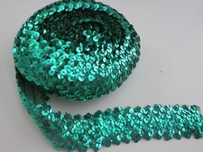 Sequin Trim  Hand Sewn  1-1/2"  6 yds  Green