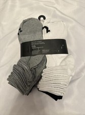 True Religion Boys 20 Pack Quarters Socks Size 9-11 Multicolor Blk,Grey,White 