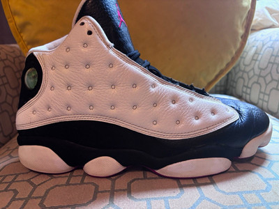 Jordan Air Jordan 13 Retro High Top Leather Black/White  11 309259-104