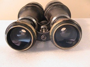 Antique VERDI PARIS Brass Binoculars 6-8 1/2 inches, 2 1/4 objective.