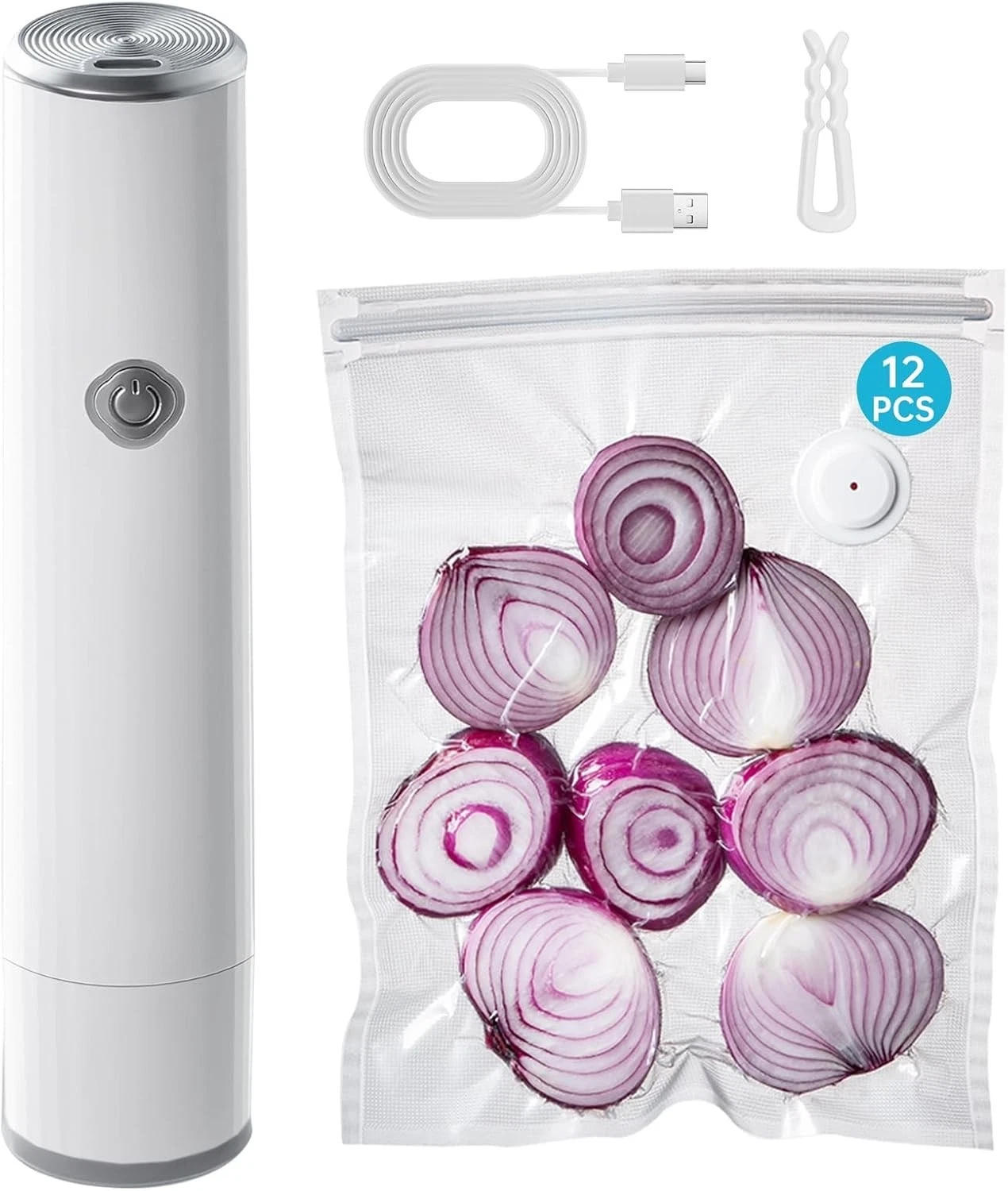 Vacuum Sealer, Handheld Compact Vacuum Sealer, Vacuum Pump for Food Fresh & Save