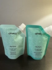 Amika The Kure Shampoo & Conditioner Set 60 ml 2 oz Each Large Travel Size NEW