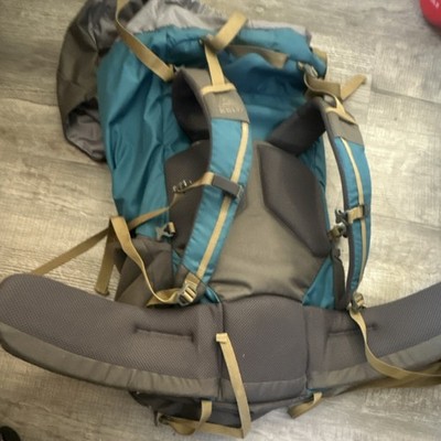 Kelty 70L Blue Gray Hiking backpacking Backpack Padded External Pockets |  eBay