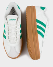 Women's Adidas VL Court Bold Shoe Green/White Size 8