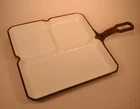 Griswold #666 WHITE Enamel Cast Iron Colonial Breakfast Skillet