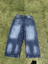 Baggy Wide-Leg Jeans Blue Denim